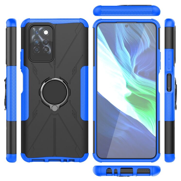 Защитный чехол Deexe Armor Bear для Infinix Note 10 Pro (X695C) - Blue: фото 6 из 6