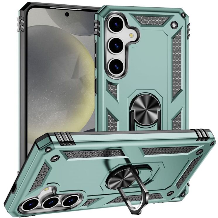Защитный чехол Deexe Armor Case для Samsung Galaxy S25 (S931) - Blackish Green: фото 1 из 7
