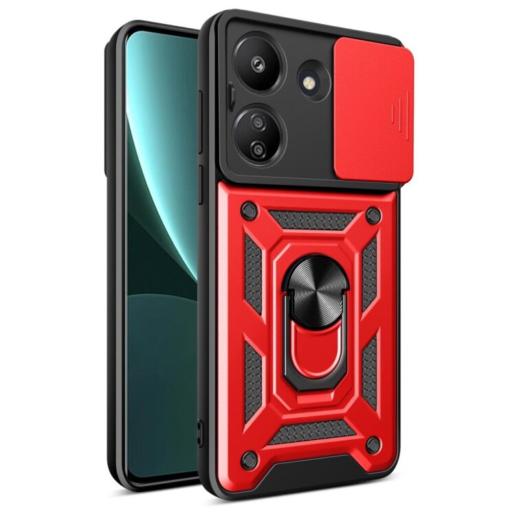 Защитный чехол Deexe Armor Shield для Xiaomi Redmi 13C / Poco C65 - Red: фото 1 из 7