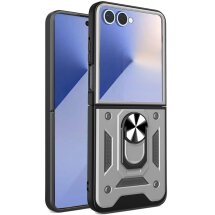 Защитный чехол Deexe Armor Shield (FF) для Samsung Galaxy Flip 7 - Silver: фото 1 из 10