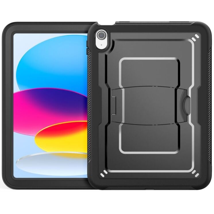 Захисний чохол Deexe Armor Stand для Apple iPad 10.9 (2022) / iPad 11 (2025) - Black: фото 2 з 11