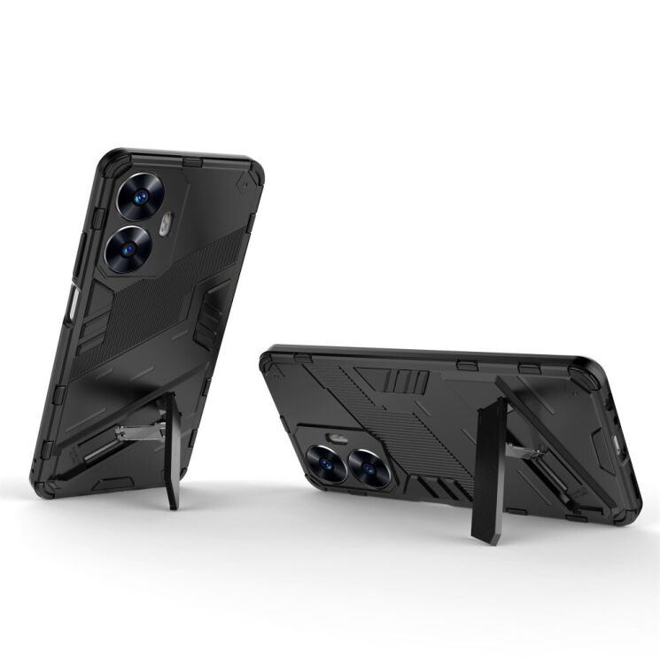 Захисний чохол Deexe Bibercas для Realme C55 - Black: фото 3 з 8