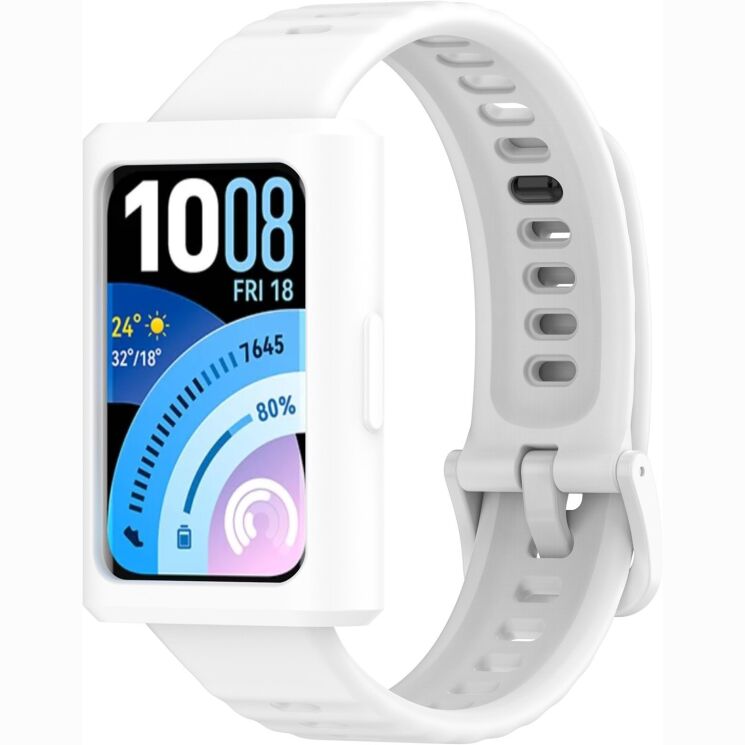 Защитный чехол Deexe Color Frame для Huawei Band 11 Pro - White: фото 7 из 8