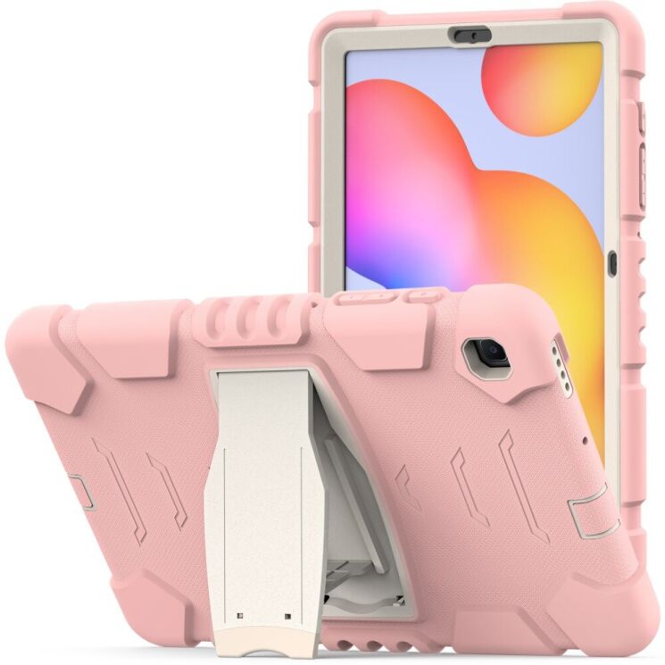 Защитный чехол Deexe Color Kickstand для Samsung Galaxy Tab S6 lite / S6 Lite (2022/2024) - Cherry Blossoms Pink: фото 2 из 10