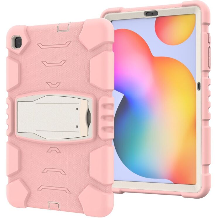 Защитный чехол Deexe Color Kickstand для Samsung Galaxy Tab S6 lite / S6 Lite (2022/2024) - Cherry Blossoms Pink: фото 3 из 10