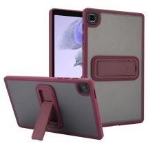Захисний чохол Deexe Crystal Kickstand для Samsung Galaxy Tab A7 Lite (T220/T225) - Wine Red: фото 1 з 12