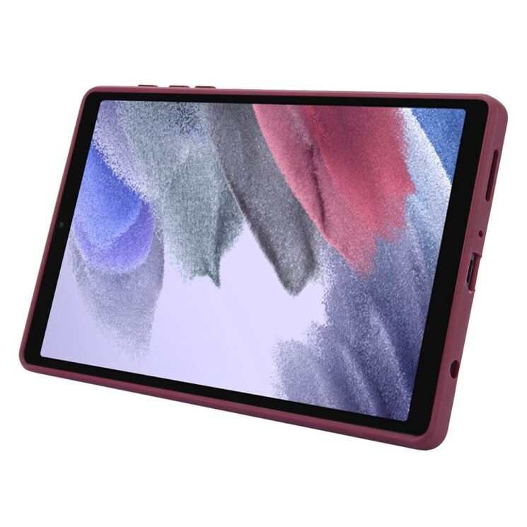 Захисний чохол Deexe Crystal Kickstand для Samsung Galaxy Tab A7 Lite (T220/T225) - Wine Red: фото 3 з 12