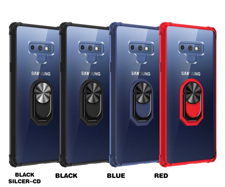 Защитный чехол Deexe Crystal Ring для Xiaomi Redmi Note 9 - Black: фото 2 из 10