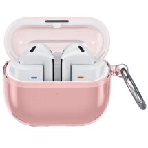 Захисний чохол Deexe Crystal Shield для Samsung Galaxy Buds 3 / Buds 3 Pro - Transparent Pink: фото 1 з 7