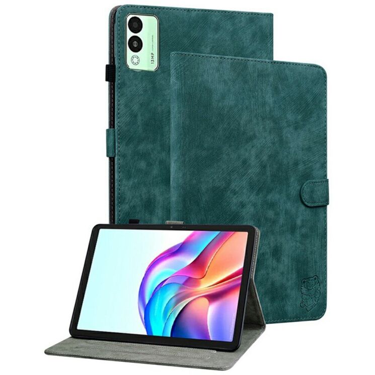 Защитный чехол Deexe Cute Tiger для TECNO Megapad 11 - Green: фото 1 из 7