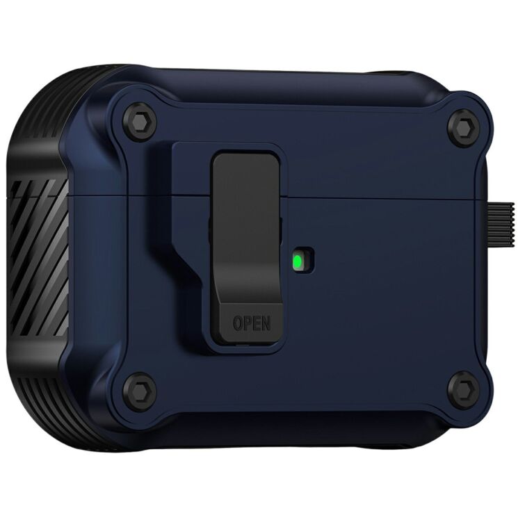 Защитный чехол Deexe Defender Armor для Apple AirPods Pro 3 - Dark Blue (390131DB) Защитный чехол Deexe Defender Armor для Apple AirPods Pro 3 - Dark Blue: фото 1 из 9