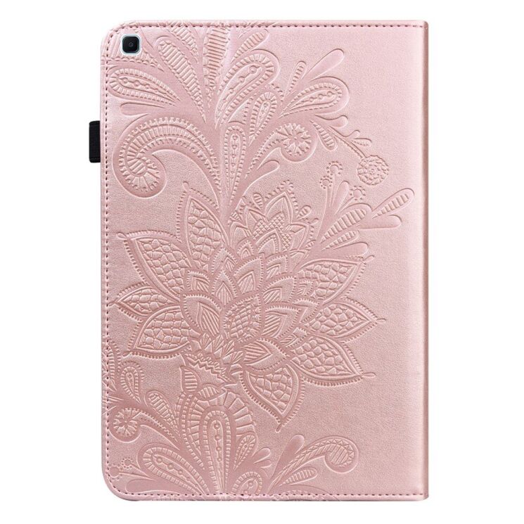 Защитный чехол Deexe Flower Print для Samsung Galaxy Tab S6 lite / S6 Lite (2022/2024) - Rose Gold: фото 3 из 9