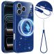 Захисний чохол Deexe Glitter Case with MagSafe для iPhone 18 Pro / 17 Pro - Blue (423658L). Фото 1 з 7