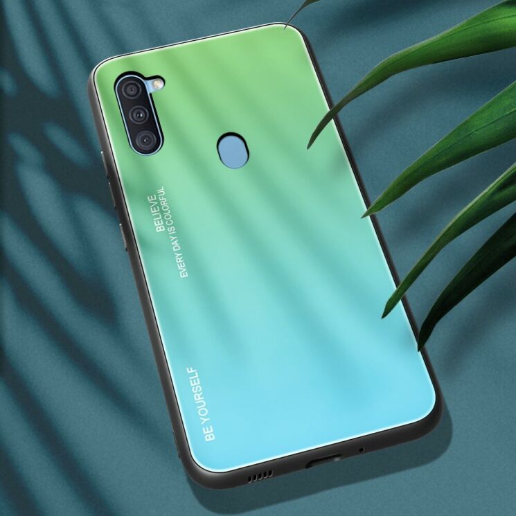 Защитный чехол Deexe Gradient Color для Samsung Galaxy A11 (A115) - Cyan / Blue: фото 2 из 9
