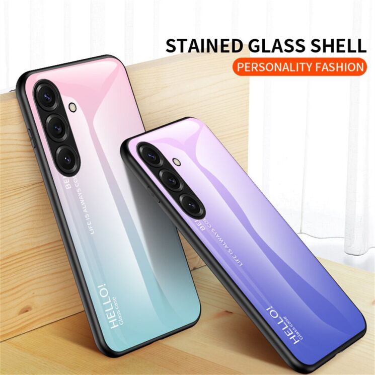 Защитный чехол Deexe Gradient Color для Samsung Galaxy S26 - Pink / Blue: фото 2 из 7