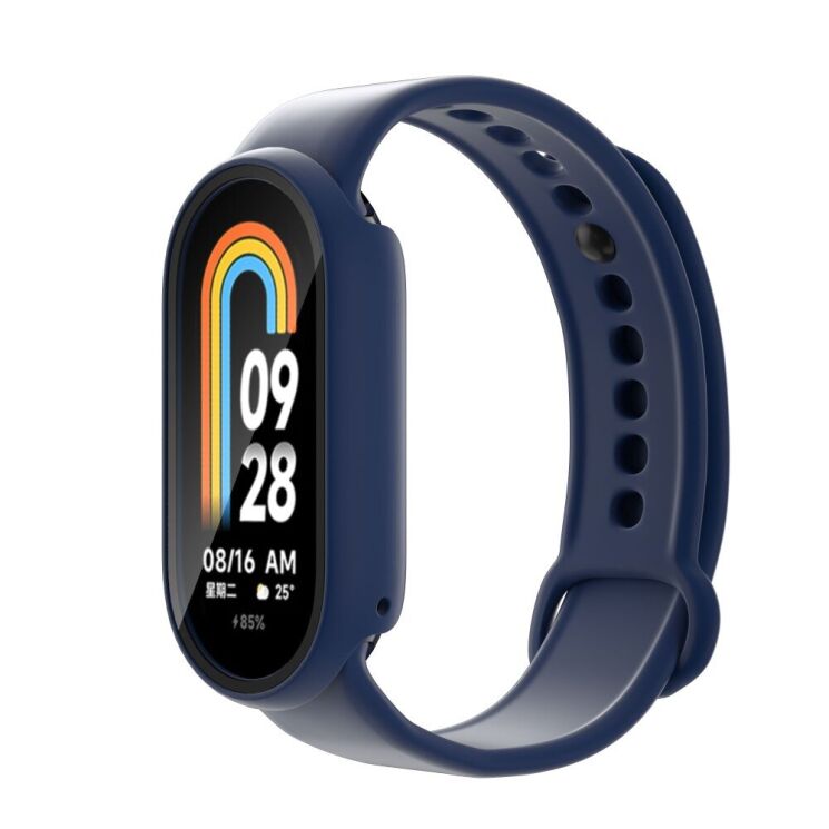 Защитный чехол Deexe Hard Frame для Xiaomi Mi Smart Band 8 - Midnight Blue: фото 5 из 10