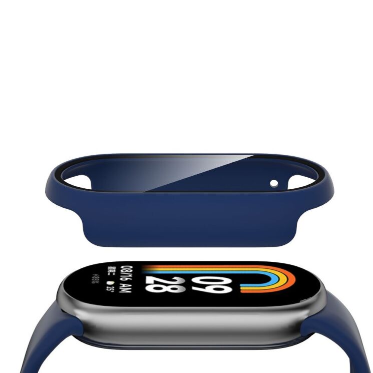 Защитный чехол Deexe Hard Frame для Xiaomi Mi Smart Band 8 - Midnight Blue: фото 4 из 10