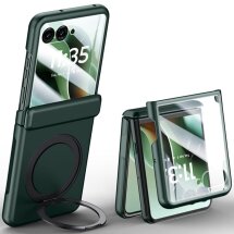 Защитный чехол Deexe Hinge Ring для Motorola Razr 60 Ultra - Green: фото 1 из 11