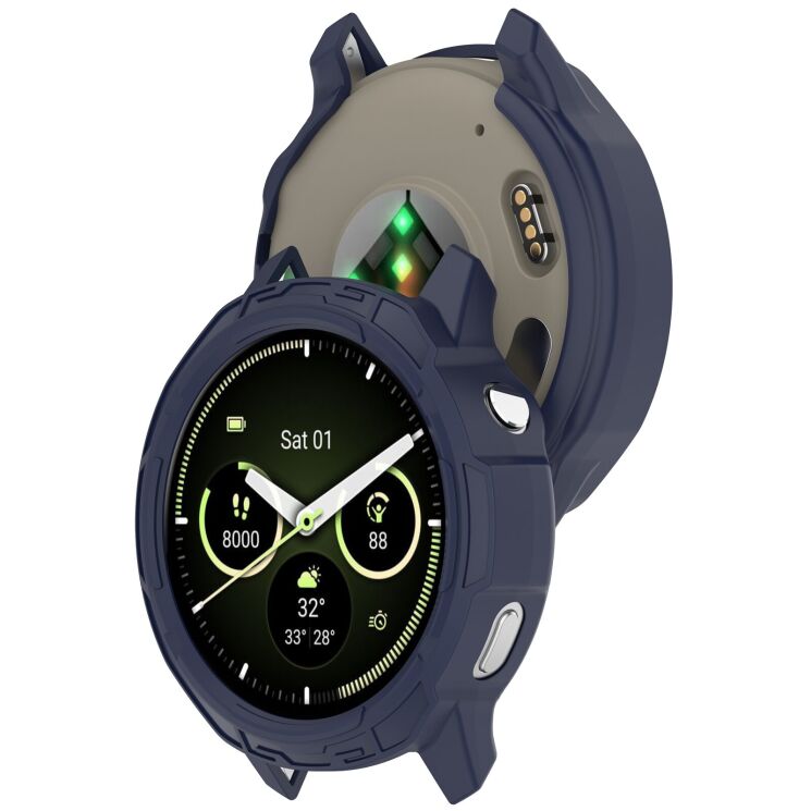 Захисний чохол Deexe Hollow Frame для Garmin Venu 4 (45mm) - Midnight Blue: фото 6 з 7
