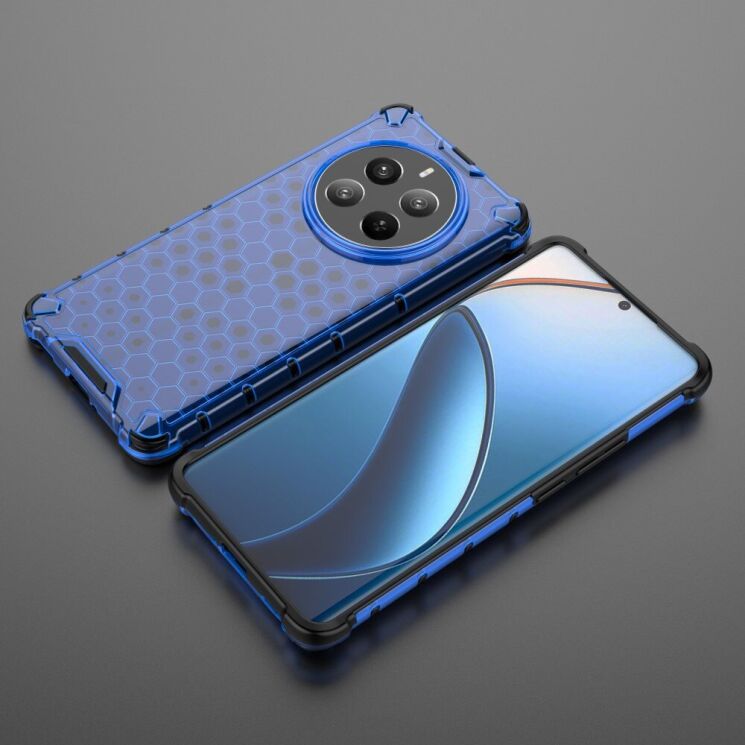 Защитный чехол Deexe Honeycomb Series для Realme 12 Pro / 12 Pro+ - Blue: фото 2 из 5