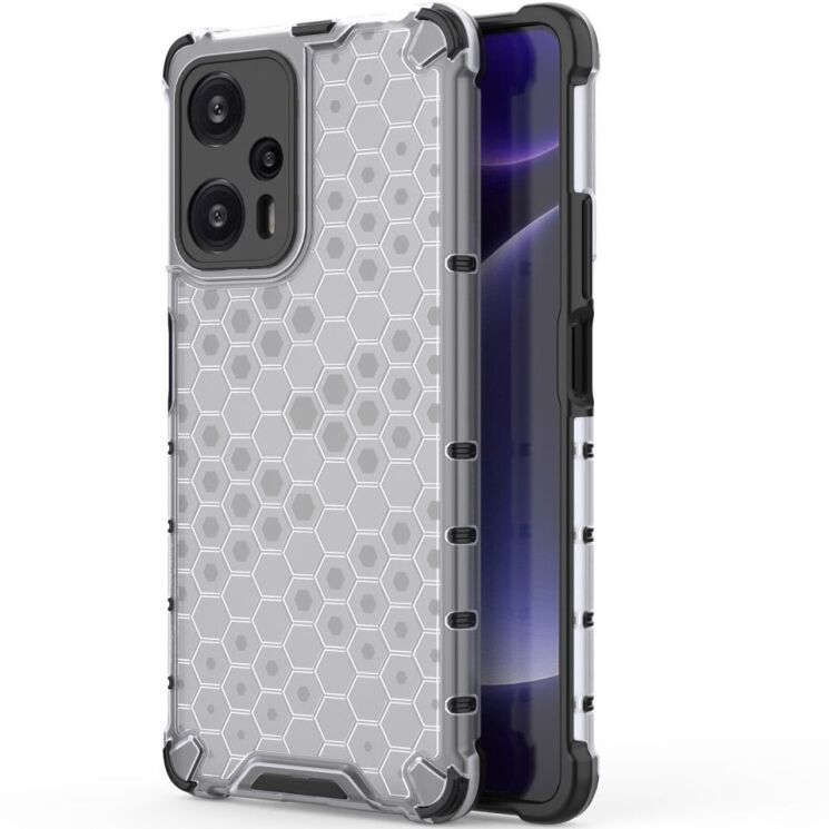 Защитный чехол Deexe Honeycomb Series для Xiaomi Poco F5 / Redmi Note 12 Turbo - Grey: фото 1 из 7