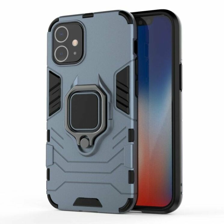 Защитный чехол Deexe Hybrid Case для Apple iPhone 12 / iPhone 12 Pro - Blue: фото 4 из 7