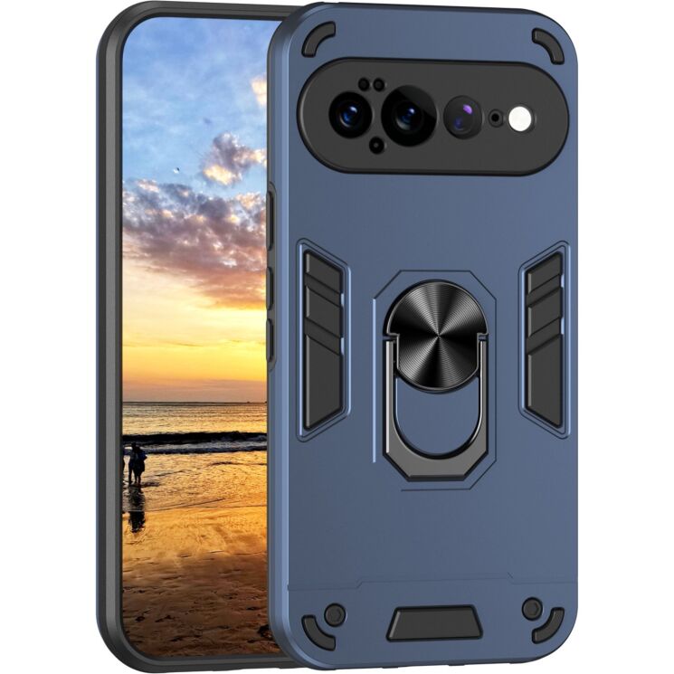 Защитный чехол Deexe Hybrid Shell для Google Pixel 11 Pro XL - Blue: фото 1 из 7