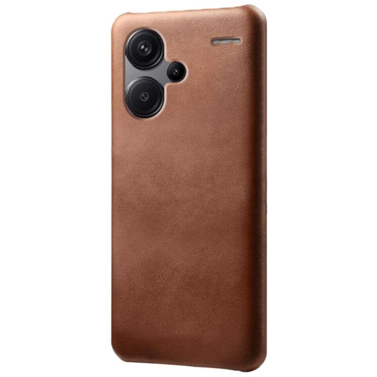 Защитный чехол Deexe Leather Back Cover для Xiaomi Redmi Note 13 Pro+ - Brown: фото 2 из 4