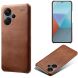 Защитный чехол Deexe Leather Back Cover для Xiaomi Redmi Note 13 Pro+ - Brown (340565Z). Фото 1 из 4