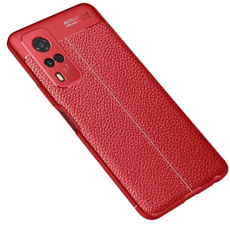 Защитный чехол Deexe Leather Cover для VIVO Y31 / Y53s - Red: фото 2 из 10