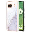 Защитный чехол Deexe Marble Style для Google Pixel 7a - White (322041W)