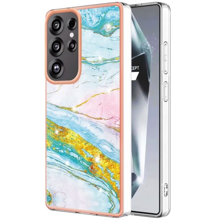 Защитный чехол Deexe Marble Style для Samsung Galaxy S25 Ultra (S938) - Green: фото 1 из 6