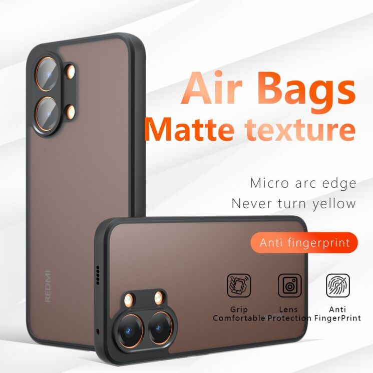 Защитный чехол Deexe Matte Skin для Xiaomi Poco X8 Pro Max - Transparent Black: фото 4 из 13