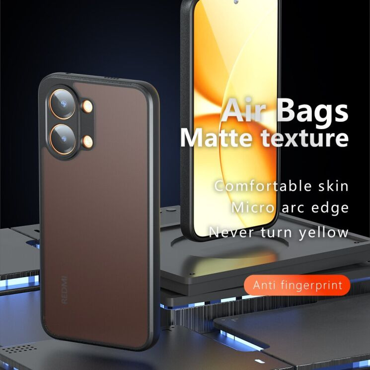 Защитный чехол Deexe Matte Skin для Xiaomi Poco X8 Pro Max - Transparent Black: фото 3 из 13