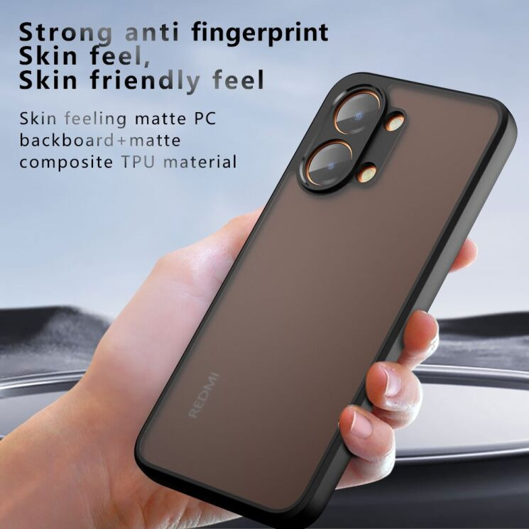 Защитный чехол Deexe Matte Skin для Xiaomi Poco X8 Pro Max - Transparent Black: фото 10 из 13