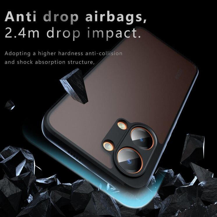 Защитный чехол Deexe Matte Skin для Xiaomi Poco X8 Pro Max - Transparent Black: фото 6 из 13