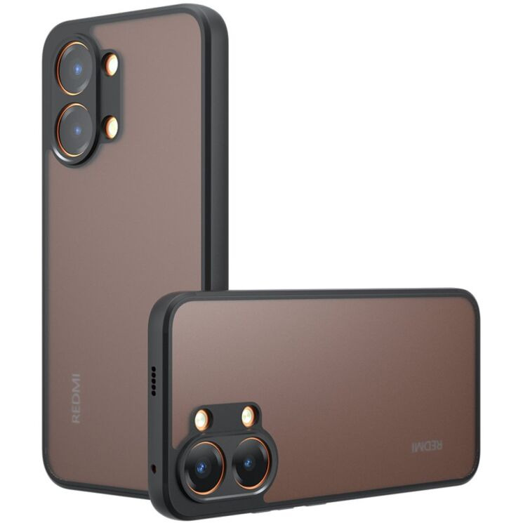 Защитный чехол Deexe Matte Skin для Xiaomi Poco X8 Pro Max - Transparent Black: фото 2 из 13
