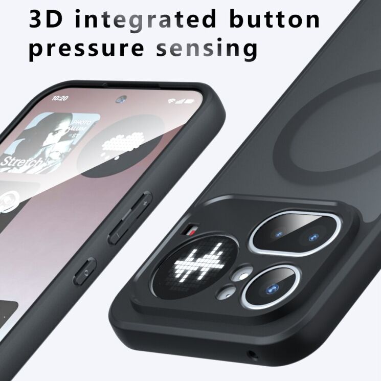 Защитный чехол Deexe Matte Skin with MagSafe для Nothing Phone (4a) Pro - Black: фото 10 из 10
