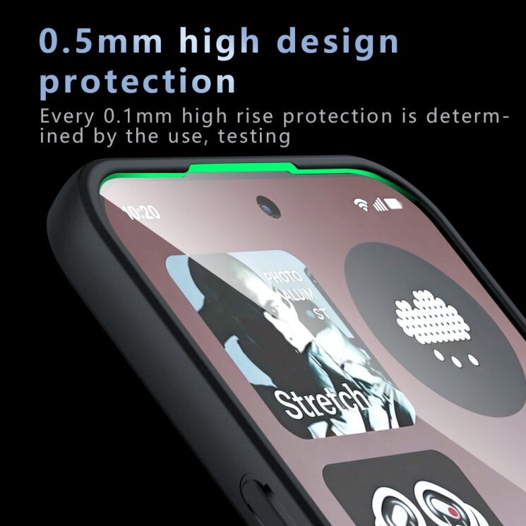 Защитный чехол Deexe Matte Skin with MagSafe для Nothing Phone (4a) Pro - Black: фото 6 из 10