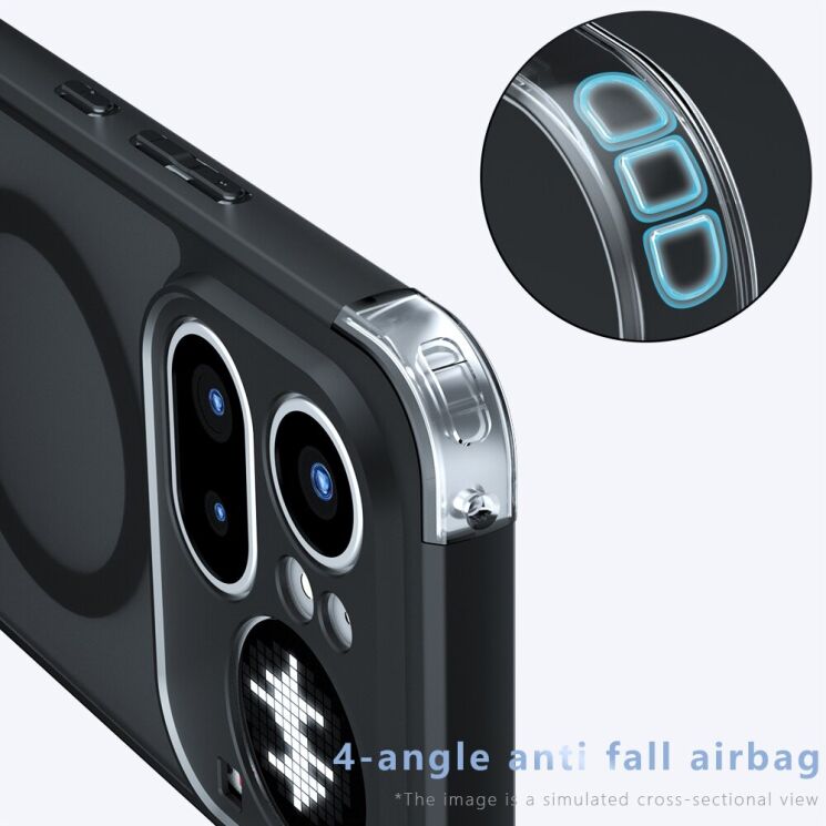 Защитный чехол Deexe Matte Skin with MagSafe для Nothing Phone (4a) Pro - Black: фото 4 из 10