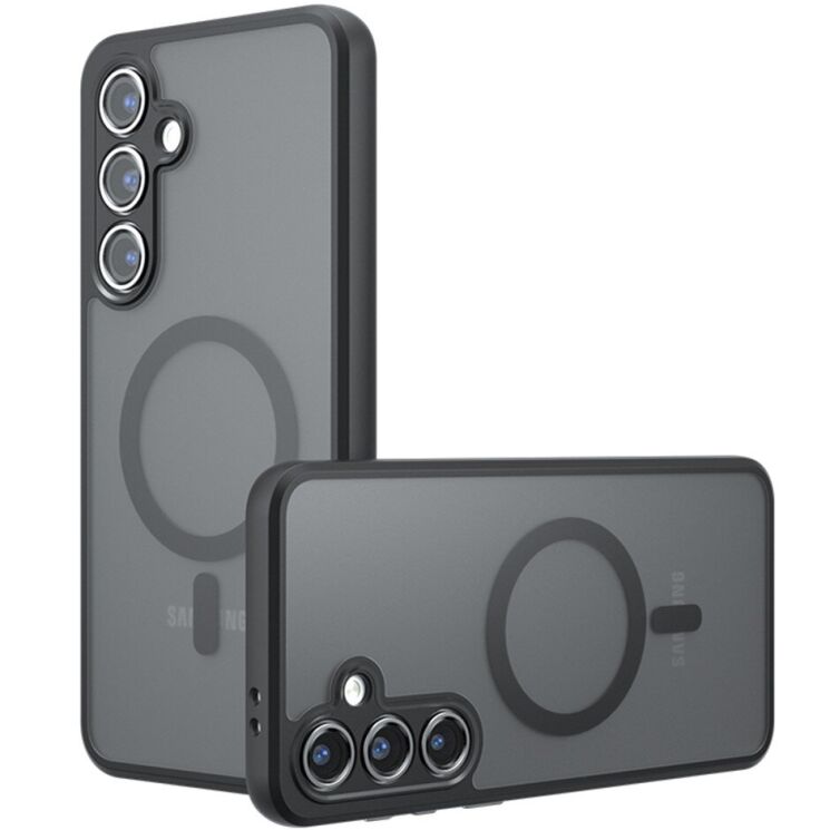 Защитный чехол Deexe Matte Skin with MagSafe для Samsung Galaxy S24 (S921) - Black: фото 1 из 10