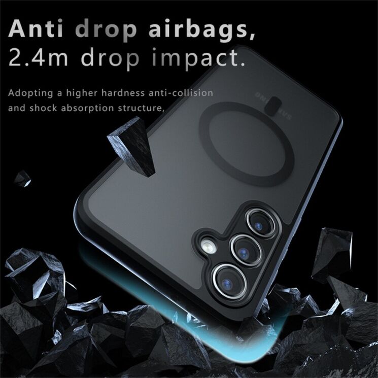 Защитный чехол Deexe Matte Skin with MagSafe для Samsung Galaxy S24 (S921) - Black: фото 3 из 10