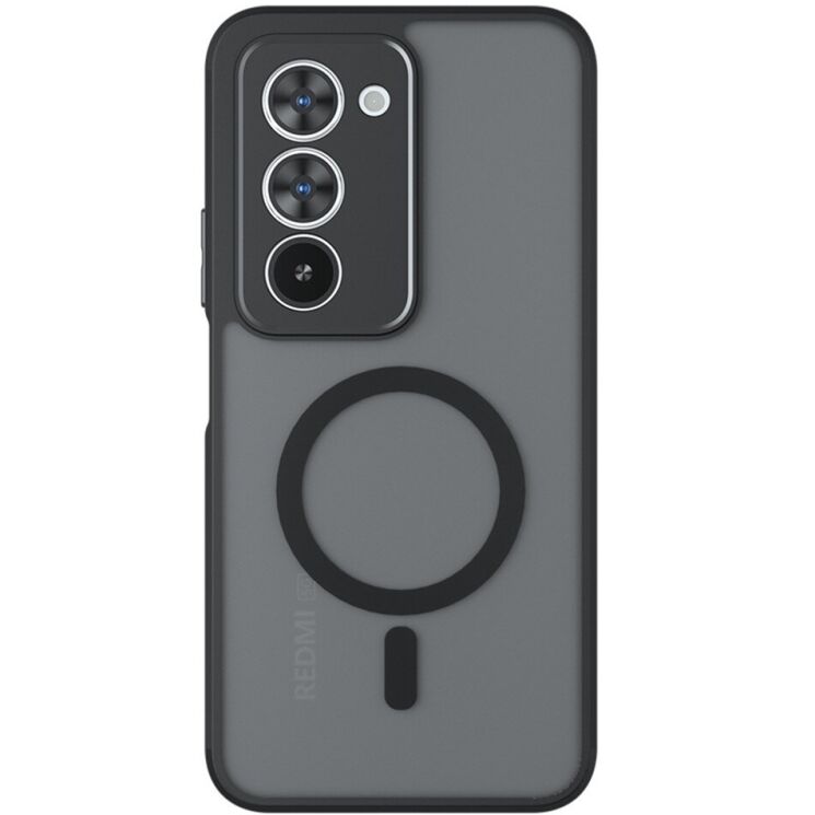 Защитный чехол Deexe Matte Skin with MagSafe для Xiaomi Redmi 15 - Black: фото 2 из 14
