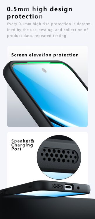 Защитный чехол Deexe Matte Skin with MagSafe для Xiaomi Redmi 15 - Black: фото 3 из 14