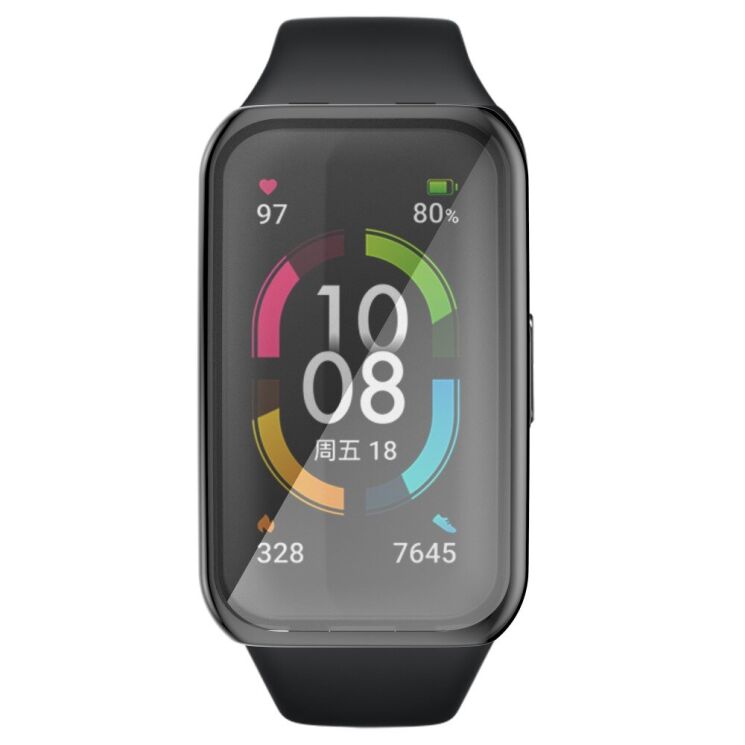 Захисний чохол Deexe Protective Frame для Huawei Band 6 / Honor Band 6 - Black: фото 2 з 6