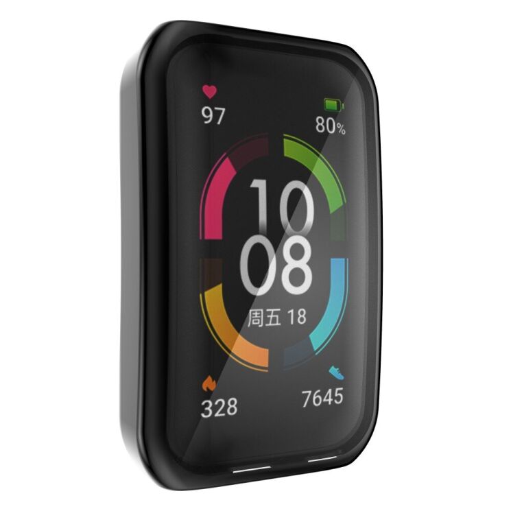 Захисний чохол Deexe Protective Frame для Huawei Band 6 / Honor Band 6 - Black: фото 3 з 6