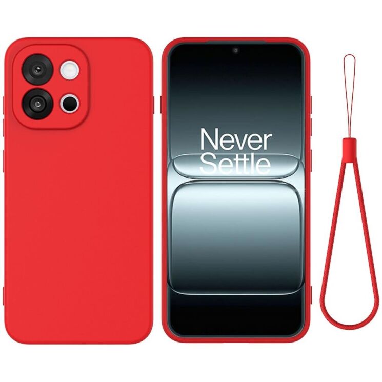 Защитный чехол Deexe Silicone Case для OnePlus 13T - Red: фото 1 из 9