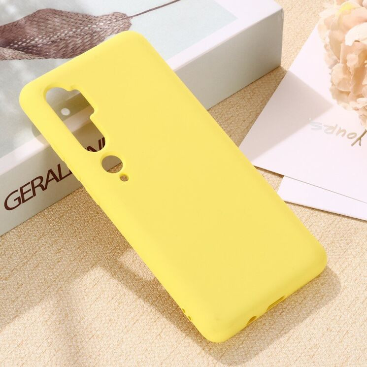 Силіконовий (TPU) чохол Deexe Silicone Case для Xiaomi Mi Note 10 Pro / Mi Note 10 - Yellow: фото 4 з 5