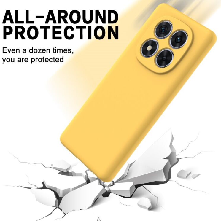 Защитный чехол Deexe Silicone Case для Xiaomi Redmi Note 14 Pro - Yellow: фото 5 из 8