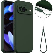 Захисний чохол Deexe Silicone Case with MagSafe для Google Pixel 9 - Dark Green: фото 1 з 9